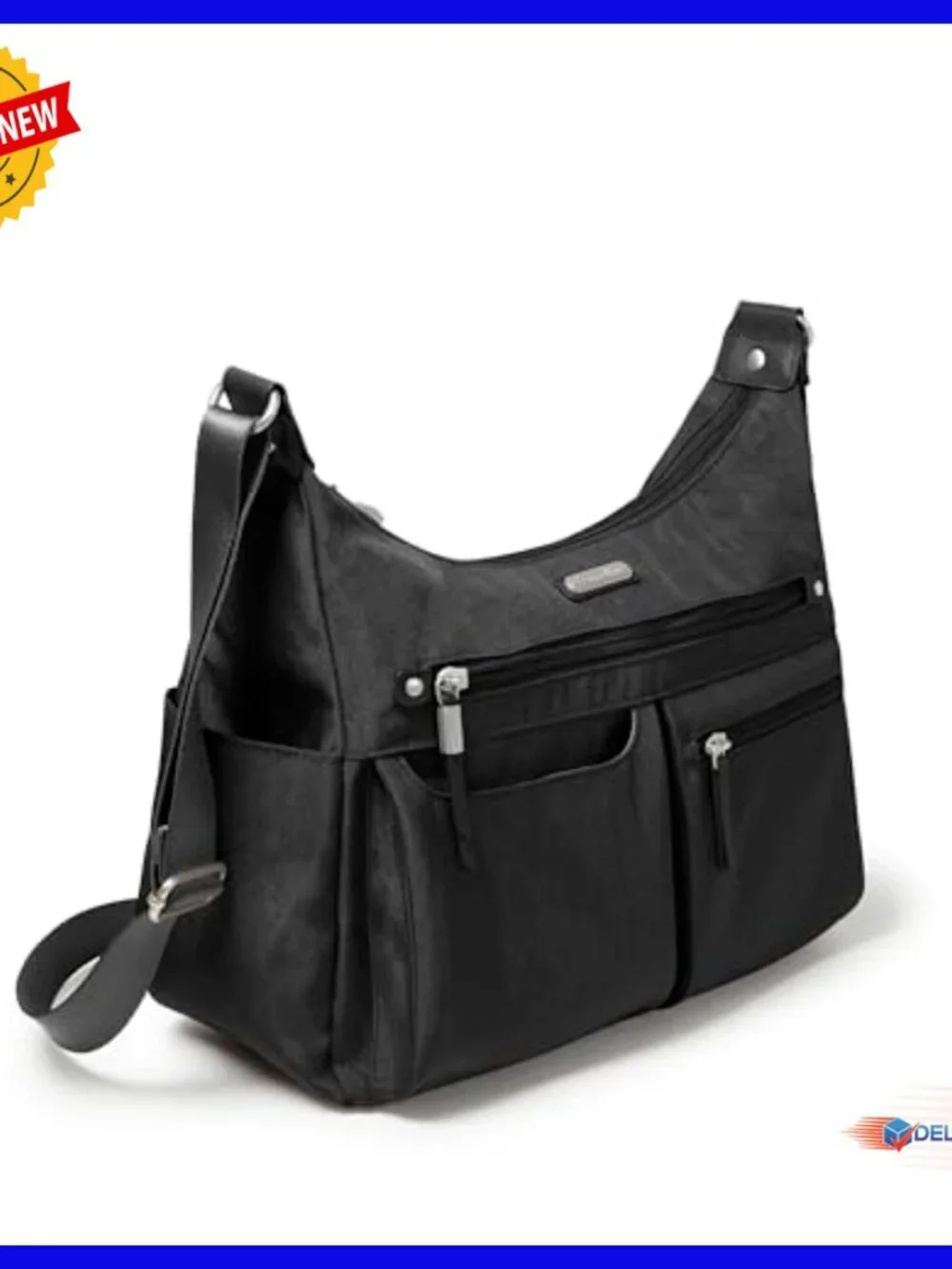 Large Hobo Crossbody Bag with RFID Wristlet, Water-Resistant Travel Purse